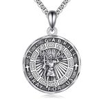 YFN Saint Gabriel Necklace Sterling Silver Religious Protector Pendant St Gabriel Archangel Jewellery Gifts for Women Men