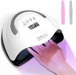 UV LED Nail Lamp, 180W Fast Nail Curing Lamps UV Nail Dryer Gel Polish lampara led para uñas profesional for Fingernail and Toenail Home Salon Use, With Nail Art Tools Digital Display USB Plug