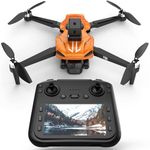 F180 GPS Drone with Camera 4K, 4.5"LCD Screen for Adults, 90° Electric Adjustable Lens, Professional Drone with Follow Me, Auto Return Home, Under 249g, Tap Fly, RC Quadcopter GPS Drones for Beginners