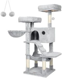 Feandrea Arbre à Chat, Tour de Jeux, Grand, Doux, Gris et Blanc Ombré PCT162W01