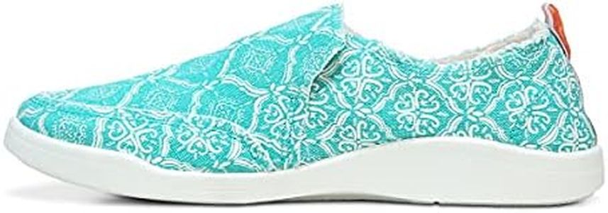 Vionic Beach Malibu Casual Women’s Slip On Sneakers-Sustainable Shoes That Include Three-Zone Comfort with Orthotic Insole Arch Support, Machine Wash Safe- Sizes 5-11 Aquifer Canvas 6.5 Medium US