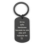 Hoosmoon Drive Safe Keyring friend Husband Valentine Day Keyring Gifts Husband friend Valentines Gifts Him Birthday Christmas Presents friend Gifts from friend Husband Gifts from Wife, 10x5x1 cm