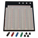 Jameco Valuepro BB-4T7D 3220-Point Solderless Breadboard, 4 Terminal Strip, 7 Bus Strip, 7.5" Width, 7.25" Length