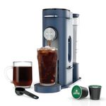 Ninja Pods & Grounds Single Sale Coffee Maker, Compatible with 60oz K-Cup Pods, 6oz to 24oz Reservoir, Travel Mug for Coffee Brewer, Iced Coffee, Navy