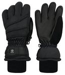 N'Ice Caps Kids Waterproof Winter Thinsulate Warm Gloves, Black, 5-6 Years