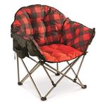 Guide Gear Oversized Club Camp Chair, 500-lb. Capacity, Red Plaid