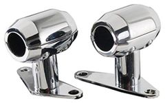 CHROME HARDBODY REMOVABLE FRONT FENDER MOUNTS FOR SPRINGER FRONT ENDS