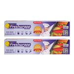 Hindalco Aluminium Foil Paper/foil paper for Kitchen/Eco-Friendly Freshwrapp Aluminium Foil Food wrap/Bacteria Resistant/Disposable/Food Parcel 72 Meter_Silver-Combo Pack of 2