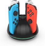 Switch Controller Charger for Nintendo Switch Joy Con, Switch Charging Station for 4 Switch Joycons with Led Indication, Switch Joy Con Charging Dock Stand with USB Type C Charging Cable