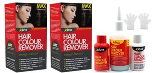 Jobaz Hair Colour Remover (Pack of 2) Max Strength - Gloves and Instructions Included – For Safe and Effective Removal of Undesirable Hair Colour