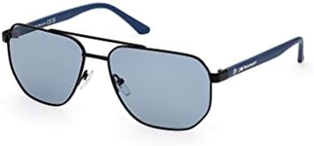 BMW Men's Metal Sun Glasses Sunglasses, Matte Black, 62