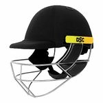 DSC Avenger PRO Premium Cricket Helmet for Men & Boys (Fixed Spring Steel Grill | Back Support Strap | Neck Guard |Lightweight| Size : Small (Black)