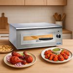 Glen Electric Tandoor & Grill for Home Kitchen, 1100 Watt, 3 Heat Setting, Stainless Steel Body with See Through Window, Ideal for Barbecue, Roti, Prantha, Tikka, Naan, Pizza - SA5014