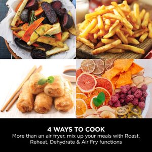 Ninja 3.8L Air Fryer – Grey, Rapid Hot Air Cooking
