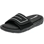 alpine swiss Gabe Mens Memory Foam Slide Sandals Adjustable Comfort Athletic Slide