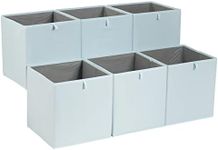 Amazon Basics Collapsible Fabric Storage Cube Organizer Bins - Pack of 6, Jade Green, 33x38x33 CM