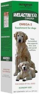 Nutramax Welactin Omega-3 Fish Oil Skin and Coat Health Supplement Liquid for Dogs - 16 Ounce