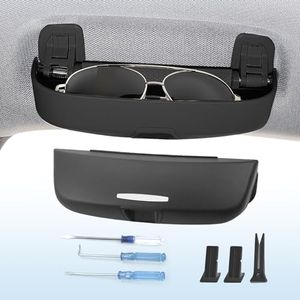 Coleya Custodie Occhiali Compatibile con VW Golf 8 2020 2021 2022 2023 2024, Porta Occhiali per Auto, Supporti per Occhiali da Sole, Scatola Occhiali da Golf 8 Accessori (Nero)