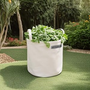 GETTOONE Heavy Duty Lawn and Leaf Bag 20 Gallon, Reusable Round Outdoor Yard Waste Bag with 4 Handles, Tear-Resistant for Lawn Clippings, Storage, Moving