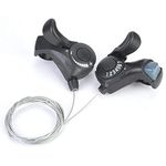 Bike Speed Shifter Outdoor Mountain Bicycle TX-30 Thumb Gear Shifters 3X7 Speed Lever and Set, 1 Pair