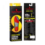 Sorbothane Double Strike Insoles, 38-40 (UK 5-6.5), Shock Absorbing Shoe Soles for Football Boots, Running, or Walking, Impact Reducing Footbeds for Plantar Fasciitis, Heel Support, and Shin Splints