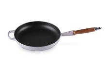 Le Creuset Enameled Cast Iron Alpine Wood Handle Fry Pan, 10.25", Shallot