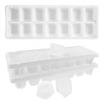 Arrow Ice Cube Trays, 3pk - Easy Release Large Ice Cube Trays for Cocktails, Iced Water, and More - Stackable Ice Cube Trays for Easy Storage - BPA Free Ice Cube Trays with 14 Ice Cubes Per Ice Tray