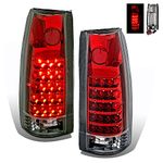 SPPC Red LED Tail Lights Assembly Set for Chevy Full Size - (Pair) Driver Left and Passenger Right Side Replacement