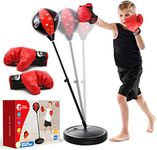 CUTE STONE Kids Punching Bag Toys with Boxing Gloves, Height Adjustable Stand, Boxing Bag Toy Set for Kids Boys Girls