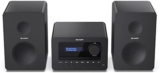 SHARP XL-B520D (BK) Tokyo Dab+ Hi-Fi Micro System, Compact Stereo Digital Radio with CD Player, Bluetooth 5.0, RDS, USB MP3 Playback, 2-Way Speakers & Remote Control, 40W – Black