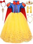 Avady Princess Costume for Girls Princess Dress Up Clothes for Girls Kids Dress Up with Accessories