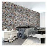 Impression Vinyl Self Adhesive 3D Pattern Modern Brick Stone Home Wallpaper, 1000 x 45 cm