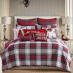 Levtex Home - Spencer Plaid Quilt - Full/Queen - Tartan Plaid - Red, Green, White, Blue, Gold - Quilt (88x92in.) - Reversible - Cotton/Poly