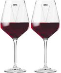 BINZO Glass Wine Glasses for Red Wines, White Wines, Set of 2, 450 ml, Dishwasher Safe, Perfect for Serving Wines, Pack of (2)