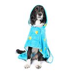 BarkBox Dog Bathrobe Towel - Lightweight, Super Cute Fast Drying Bathrobe for Dogs - Ducky (Large)