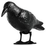 OFFO Pigeon Scarer, Plastic Black Raven,Crow Decoys pigeon deterrent with Hanging Hook, Garden Bird Scarer, Bird Repellent for Balcony Fence Scarecrow, Halloween Decorations Ornaments Indoor Outdoor