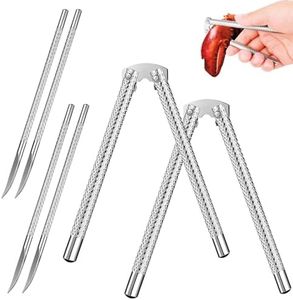 Nut Cracker 2Pcs and 4 Picks,Stainless Steel Nut Cracker Tool Set for Seafood Crackers Walnut(Silvery).