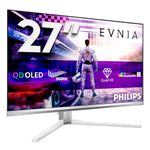 Philips Evnia 27M2N8500-27 Inch OLED QHD gaming monitor, 360 Hz, 0.03 ms, HDR400, Ambiglow, FreeSync. Prem., G-Sync comp. (2560x1440, 2X HDMI 2.1, 1x DP 1.4, USB Hub) White
