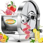 Newhai Manual Vegetable Fruit Slicer 0-12mm(0-0.47’’) Thickness Adjustable Commercial Food Cutter Slicing Machine Stainless Steel for Potatoes Lemon with 2 Spare Blades (Stainless Steel)