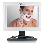 ToiletTree Products Original LED Fogless Shower Mirror with Squeegee