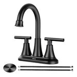 4 Inch Bathroom Faucets for Sink 2-3 Hole, Faucet for Bathroom Sink with Pop-up Drain & Supply Hoses, 2-Handle 360 Swivel Spout Stainless Steel Lead-Free, Centerset Faucet for Bathroom Vanity Lavatory