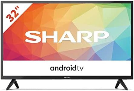 Sharp Aquos 32FG6EA, 32" LED TV HD Android 11, DVB-T2/S2, 1366 x 768 Pixels, Wi-Fi, Nero, 2xHDMI, 2xUSB, Chromecast integrato, Dolby Audio