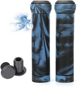 LORESJOY Manopole Ergonomiche per Bicicletta in Gomma, 1 Paio Bici Gomma Manopole Manubrio 22mm, Morbida Antiscivolo, Accessori Biciclette da Esterno, per BMX/MTB/Mountain Bike (Blue)