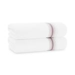 Aston & Arden Aegean Ombre Bath Towels - Pack of 2 - Oversized Ultra Soft Thick & Absorbent, 100% Ringspun Turkish Cotton Bathroom Towel for Spa, Hotel, 600 GSM, 30 x 60 in, Rose