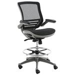 Harwick Evolve All Mesh Heavy Duty Drafting Chair, Gunmetal Finish