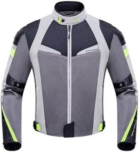 Zyxformis Summer Motorcycle Jacket, Breathable Mesh Motorcycle Riding Jacket For Men With CE Armored