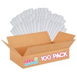 ZippySweets - 100 Pack Cotton Candy Cones - Heavy Duty Paper Sticks with Triple Wrapped Handle, Prevents Sticky Hands - Cotton Candy Sticks for Parties, Events, and Carnivals - A Perfect Match for any Cotton Candy Machine