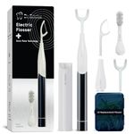 Dr. Emma Electric Flosser, Power Flosser for Adults Kids, Gum Stimulator, Teeth Cleaner, Reusable Flossing Tool with Toothbrush, Water Flosser Alternative, Midnight