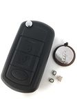 Automobile Locksmith Repair Kit - for Land Rover Discovery 3 Range Rover Sport LR3 3 Button Remote Flip Key Fob Shell Battery Switches