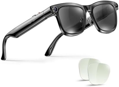 EnergyPort AI Smart Glasses with Camera, 4K HD Video Recording, AI Assistant/Real-Time Translation, Bluetooth Calling, for Men & Women, Suitable for Outdoor Activities (Includes 2 Pairs of Lenses)